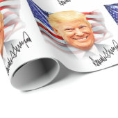 Donald Trump glimlachen Cadeaupapier (Rol Hoek)