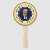 Donald Trump glimlachen ~ met sterren ~ 2020 ~ Handwaaier (Achterkant)