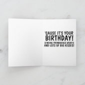 DONALD TRUMP GLITTER BIRTHDAY KISS-KAARTEN KAART (Binnen)