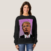 DONALD TRUMP GLITTER KISS WOMENS T-SHIRTS (Voorkant volledig)