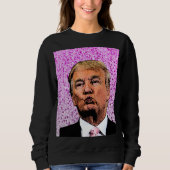 DONALD TRUMP GLITTER KISS WOMENS T-SHIRTS (Voorkant)