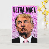 DONALD TRUMP GLITTER VERJAARDAG WENSKAART KAART (Gele Bloem)