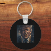 Donald Trump Gold Grillz Sleutelhanger (Voorkant)