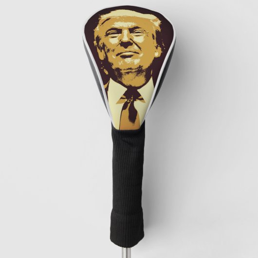 DONALD TRUMP GOLF DRIVER HOESJE GOLFHEADCOVER (Voorkant)