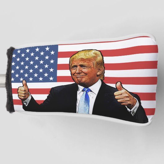 DONALD TRUMP GOLF HEAD HOESJE GOLFHEADCOVER (Voorkant)