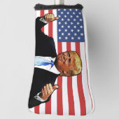 DONALD TRUMP GOLF HEAD HOESJE GOLFHEADCOVER (Draai 90)