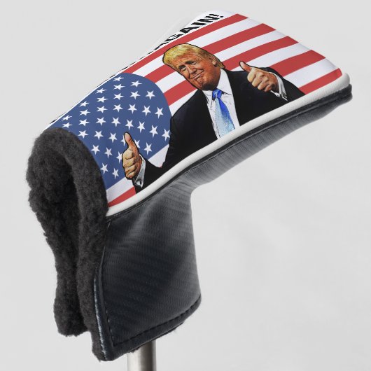 DONALD TRUMP GOLF HOOFD HOESJE MAGA OPNIEUW! GOLFHEADCOVER (3/4 voorkant)