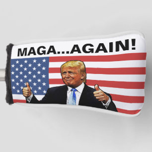 DONALD TRUMP GOLF HOOFD HOESJE MAGA OPNIEUW! GOLFHEADCOVER