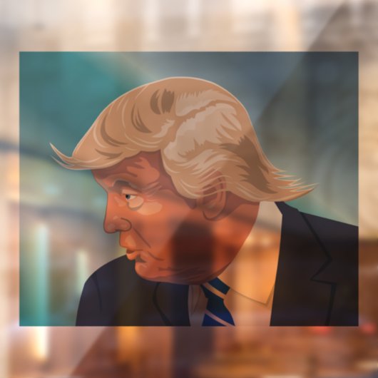 DONALD TRUMP GOOD HAIR WINDOW CLING RAAMSTICKER (Vel 2)