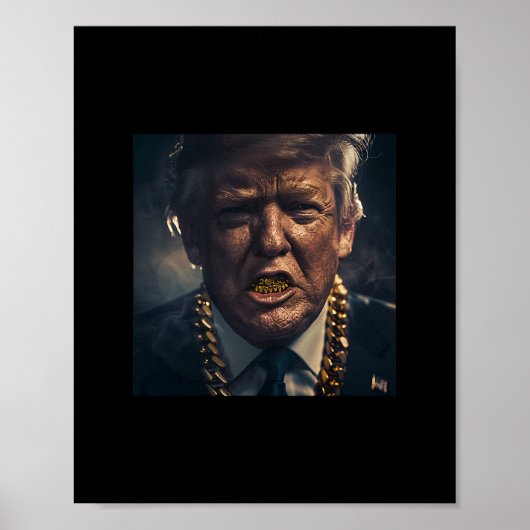 Donald Trump Gouden Grillz Poster (Voorkant)