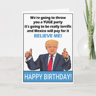 Donald Trump Grappig Cadeau voor Verjaardag Kaart