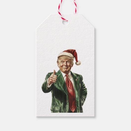Donald Trump Grappig Kerstcadeau Label Cadeaulabel (Voorkant)