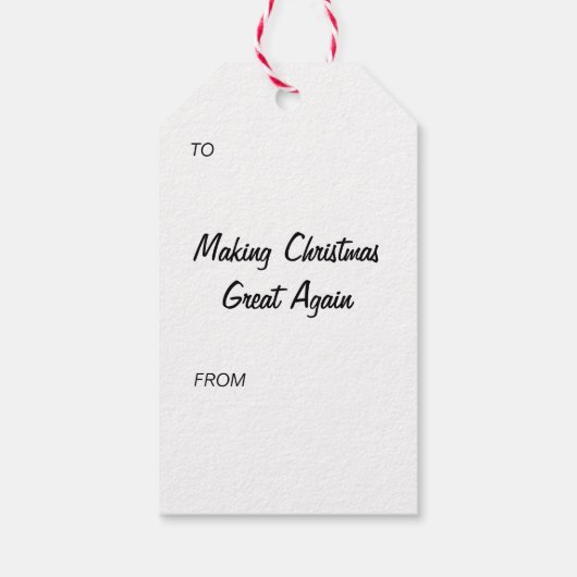 Donald Trump Grappig Kerstcadeau Label Cadeaulabel (Achterkant)