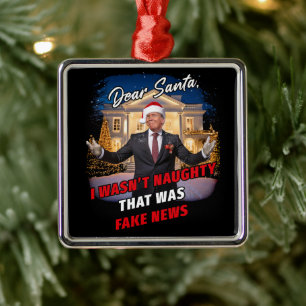 Donald Trump Grappige grap, Beste Kerstman, nepnie Metalen Ornament