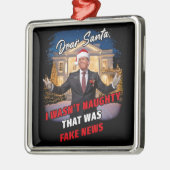 Donald Trump Grappige grap, Beste Kerstman, nepnie Metalen Ornament (Links)