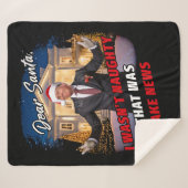 Donald Trump Grappige grap, Beste Kerstman, nepnie Sherpa Deken (Voorkant (horizontaal))