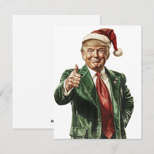 Donald Trump Grappige Kerst Kaart (Voorkant / Achterkant)