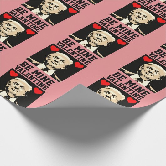 DONALD TRUMP GRAPPIGE VALENTIJN  CADEAUPAPIER (Hoek)