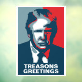 Donald Trump Greetings Raamsticker (Vel 3)
