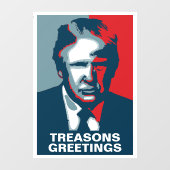 Donald Trump Greetings Raamsticker (Vel)
