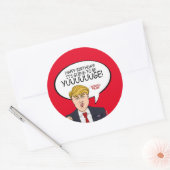 Donald Trump Groet - Gelukkige Verjaardag - PNG.nl Ronde Sticker (Envelop)