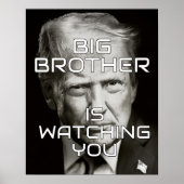 Donald Trump Grote Broer kijkt toe Poster (Voorkant)