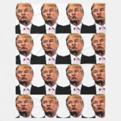 DONALD TRUMP GROTE FLEECE BLANKET (Voorkant)