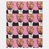 DONALD TRUMP GROTE FLEECE BLANKET (Voorkant)