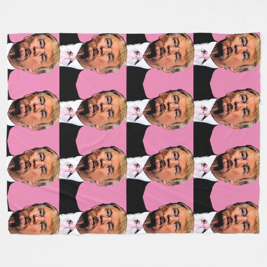 DONALD TRUMP GROTE FLEECE BLANKET (Voorkant (Horizontaal))