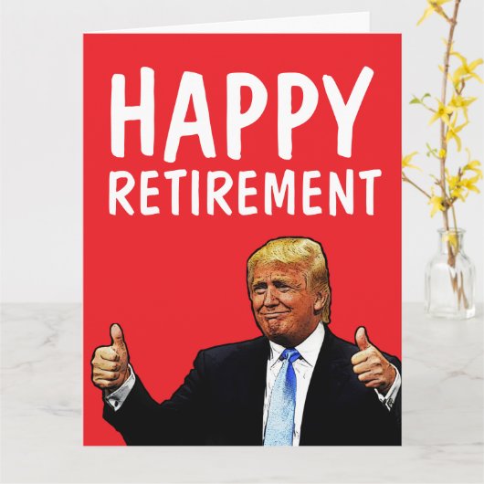 DONALD TRUMP GROTE OVERSIZED PENSIOENKAARTEN KAART (Gele Bloem)