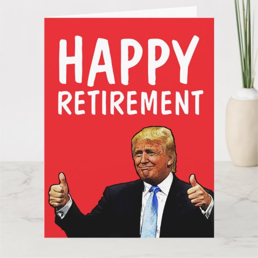DONALD TRUMP GROTE OVERSIZED PENSIOENKAARTEN KAART (Voorkant)