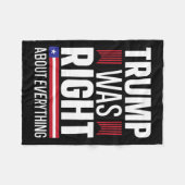 Donald Trump had over alles gelijk Fleece Deken (Voorkant (Horizontaal))