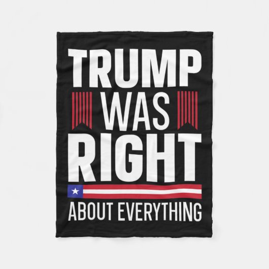 Donald Trump had over alles gelijk Fleece Deken (Voorkant)
