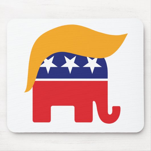 Donald Trump Hair GOP Elephant Logo Muismat (Voorkant)