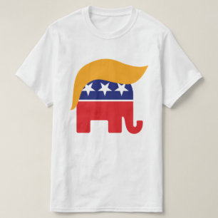 Donald Trump Hair GOP Elephant Logo T-shirt