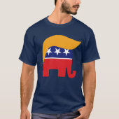 Donald Trump Hair GOP Elephant Logo T-shirt (Voorkant)