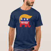 Donald Trump Hair GOP Elephant Logo T-shirt (Voorkant)