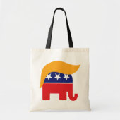 Donald Trump Hair GOP Elephant Logo Tote Bag (Voorkant)