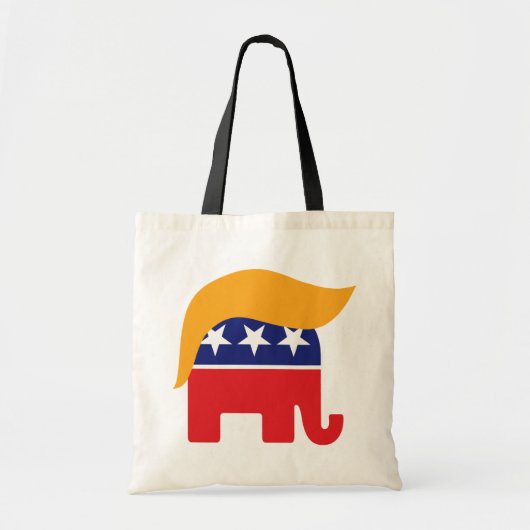 Donald Trump Hair GOP Elephant Logo Tote Bag (Voorkant)