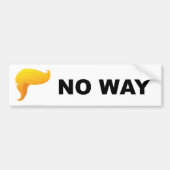 Donald Trump Hair No Way Bumpersticker (Voorkant)