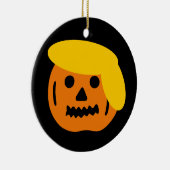 Donald Trump Halloween pompoenkop carpoolgebied Keramisch Ornament (Rechts)