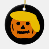 Donald Trump Halloween pompoenkop carpoolgebied Keramisch Ornament (Voorkant)