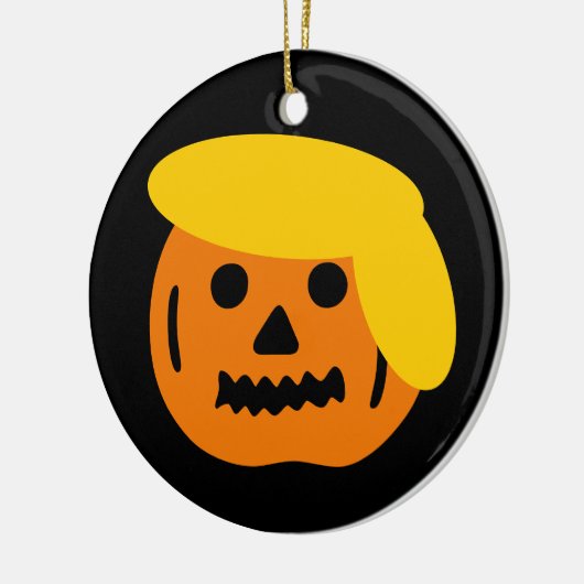 Donald Trump Halloween pompoenkop carpoolgebied Keramisch Ornament (Links)
