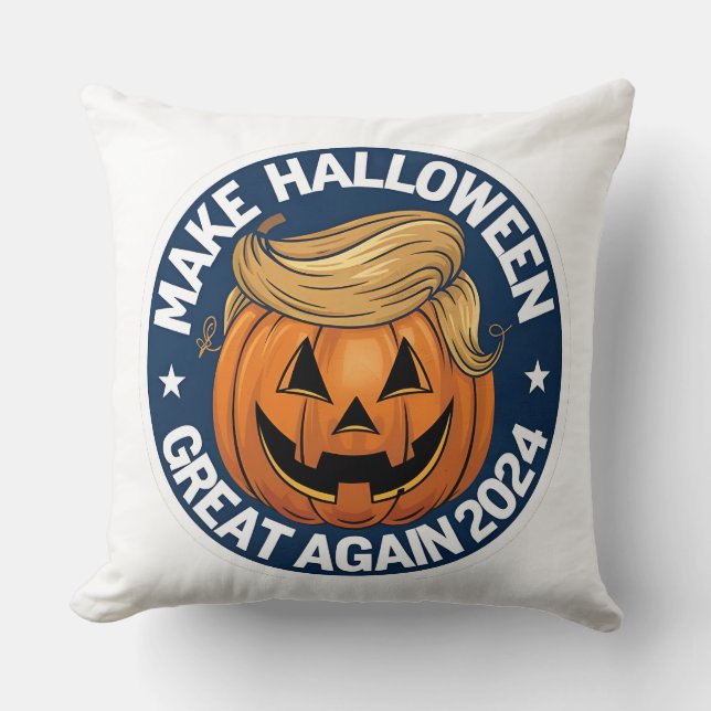 Donald Trump Halloween Pumpkin Sierkussen: Nieuw Kussen (Voorkant)