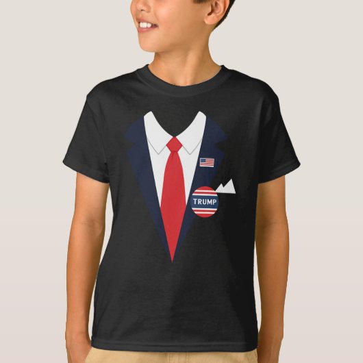Donald Trump Halloweenkostuum Grappig Kinder pak T-shirt (Voorkant)