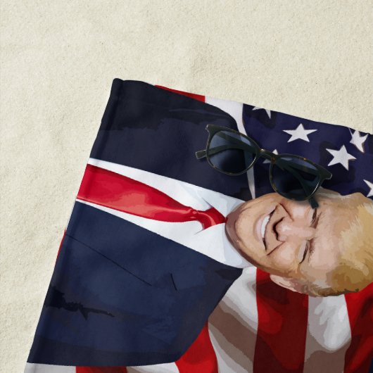 DONALD TRUMP HANDSOME Beach Towelen Strandlaken (In situ)