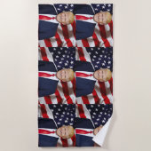 DONALD TRUMP HANDSOME Beach Towelen Strandlaken (Voorkant)