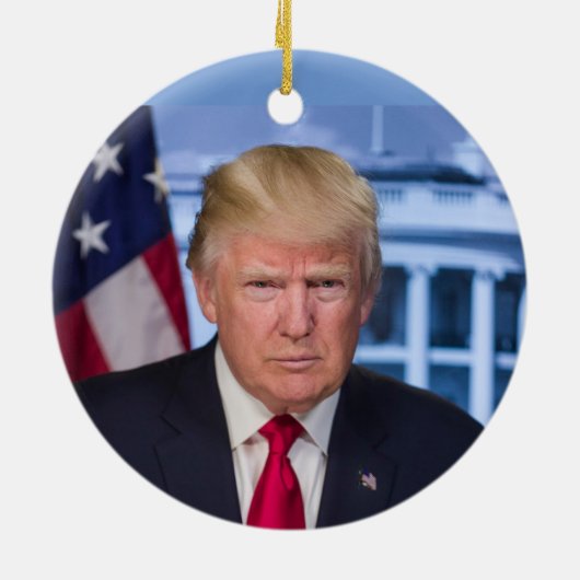 DONALD TRUMP HANDSOME PORTRAIT CHRISTMAS ORNAMENT (Achterkant)