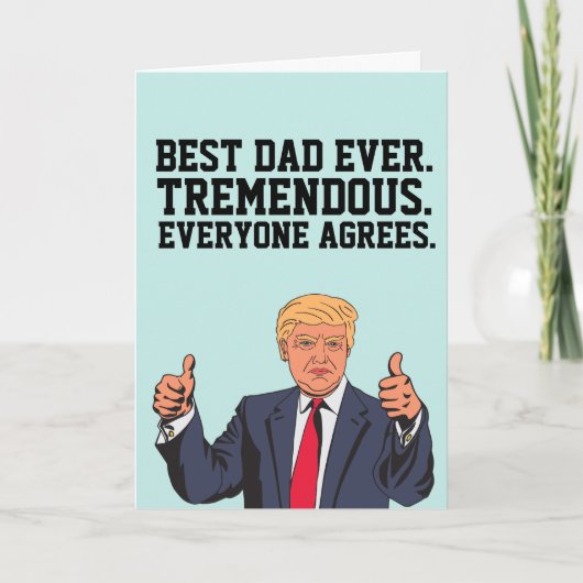 DONALD TRUMP HAPPY BIRTHDAY DAD WENSKAARTEN KAART (Voorkant)