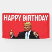 DONALD TRUMP HAPPY BIRTHDAY PARTY BANNER (Horizontaal)